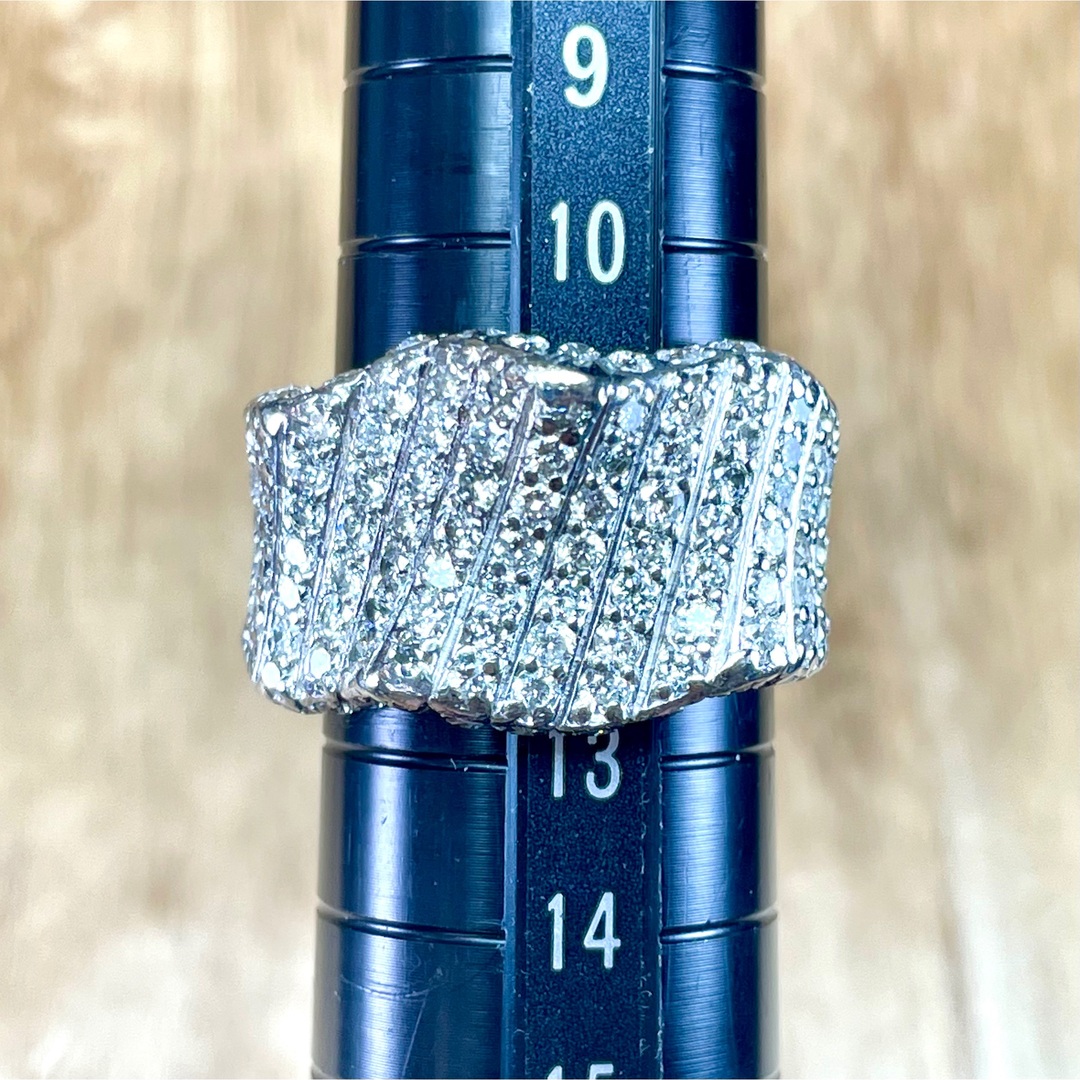 美しい輝き！Pt900 ダイヤ 1.85ct リング 14.37g M1551 レディースのアクセサリー(リング(指輪))の商品写真