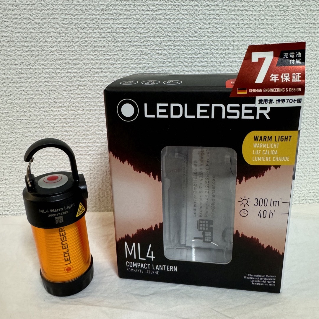 LEDLENSER(レッドレンザー)のLEDLENSER ML4 アンバーグローブつき スポーツ/アウトドアのアウトドア(ライト/ランタン)の商品写真