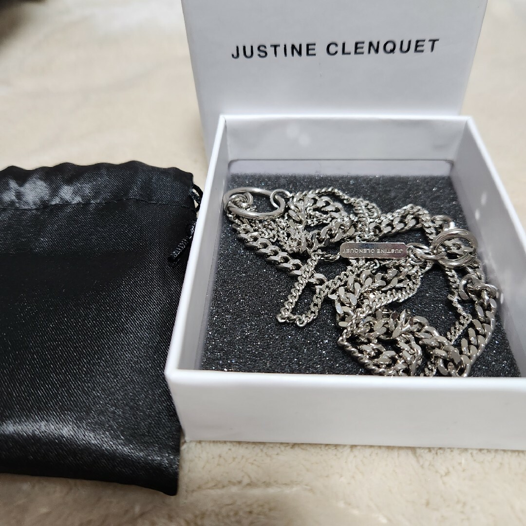 JUSTINE CLENQUET(ジュスティーヌクランケ)の極美品　ジュスティーヌクランケ　モーガンネックレス　アシメ　シルバー レディースのアクセサリー(ネックレス)の商品写真