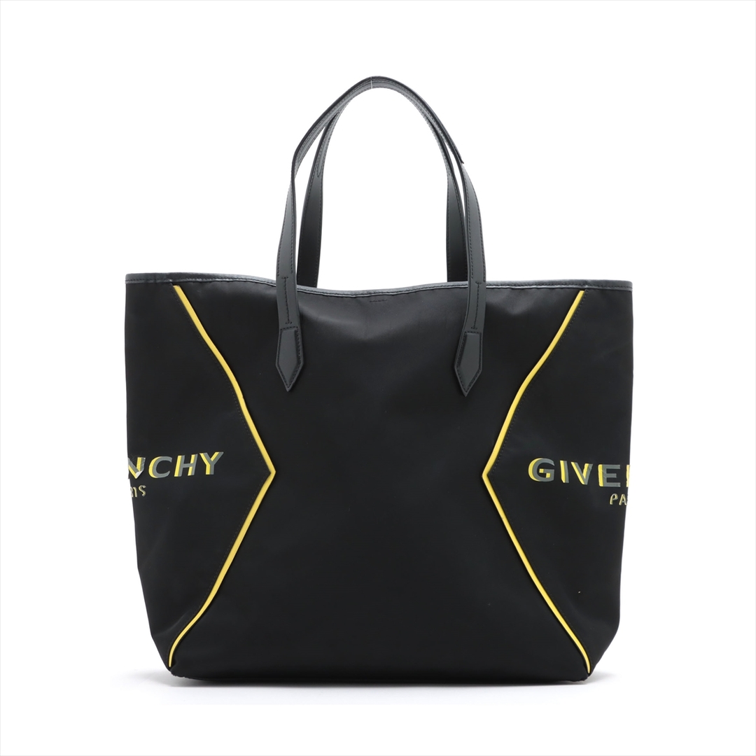 GIVENCHY(ジバンシィ)の美品 ジバンシー ロゴ トート バッグ ショルダー ビジネス 通勤 書類鞄 人気 定番 おしゃれ ブラック レザー メンズ ENT え15-3 メンズのバッグ(トートバッグ)の商品写真