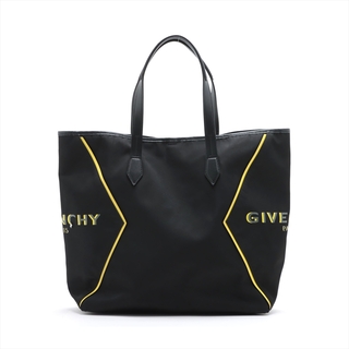 ジバンシィ(GIVENCHY)の美品 ジバンシー ロゴ トート バッグ ショルダー ビジネス 通勤 書類鞄 人気 定番 おしゃれ ブラック レザー メンズ ENT え15-3(トートバッグ)