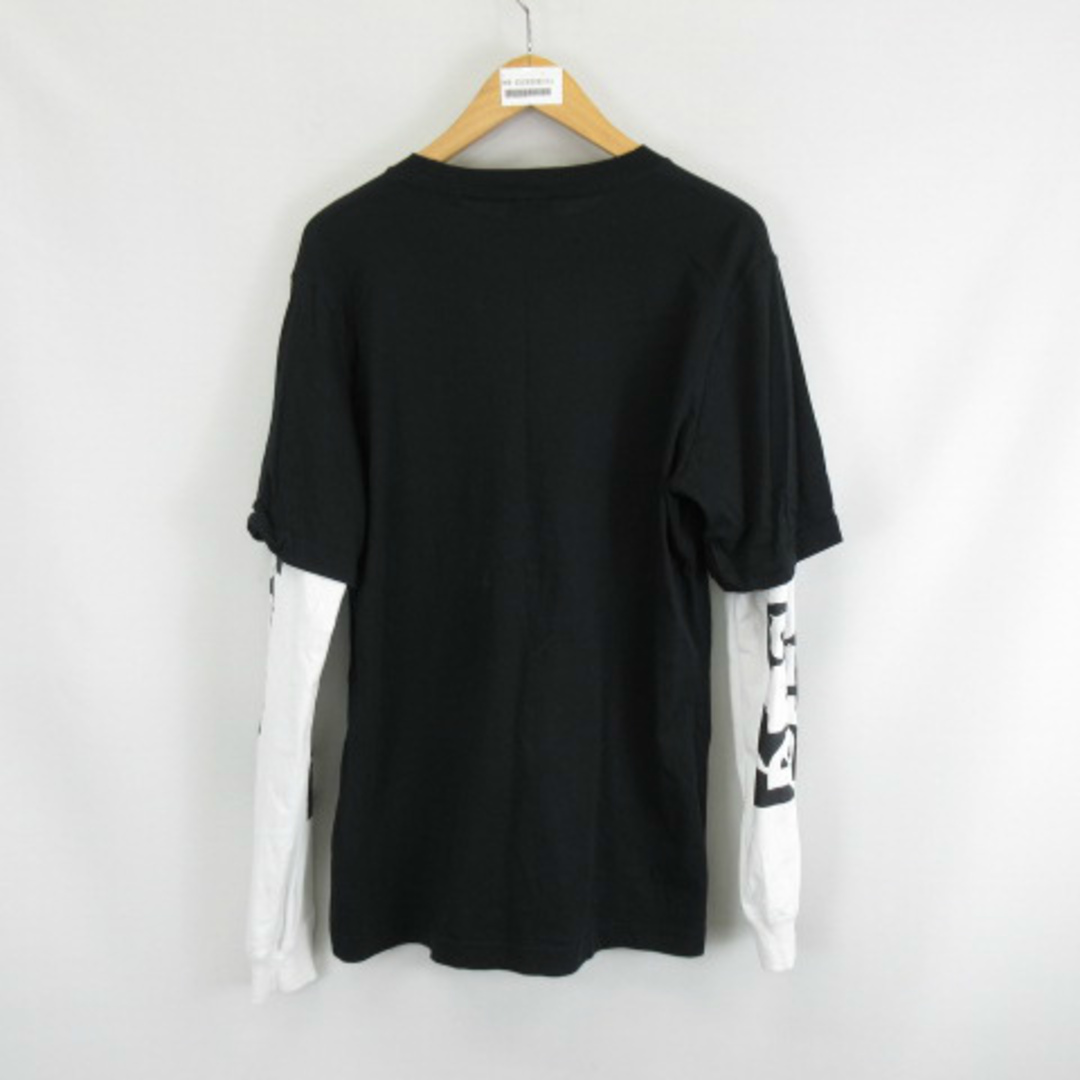 DIESEL(ディーゼル)のDIESEL レイヤード ロングスリーブ 長袖 ロゴ Tシャツ 黒   S メンズのトップス(Tシャツ/カットソー(七分/長袖))の商品写真