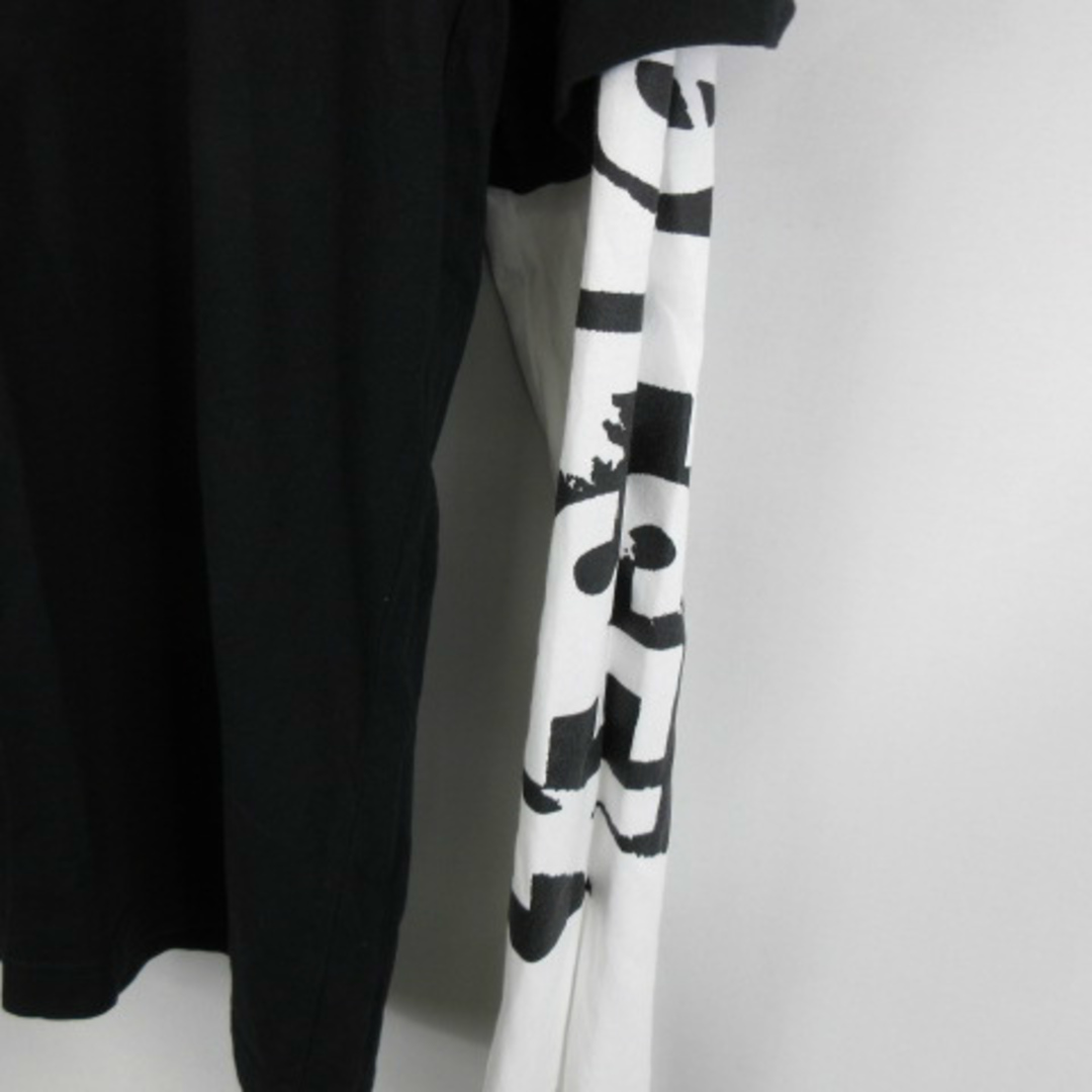 DIESEL(ディーゼル)のDIESEL レイヤード ロングスリーブ 長袖 ロゴ Tシャツ 黒   S メンズのトップス(Tシャツ/カットソー(七分/長袖))の商品写真