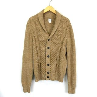 ギャップ(GAP)のギャップ GAP ケーブル編み  ニット ガーディガン 長袖 茶 ブラウン M(カーディガン)