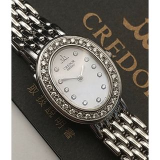 クレドール(CREDOR)のクレドール シグノGSTE831美品 39Pダイヤ 白蝶貝 ジュエリークォーツ(腕時計)