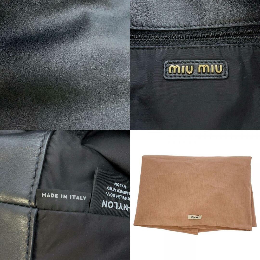 miumiu(ミュウミュウ)のミュウミュウ トートバッグ ホーボー レザー 5BC154 MIUMIU ショルダーバッグ 黒 レディースのバッグ(トートバッグ)の商品写真