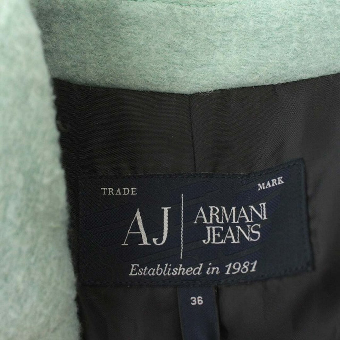ARMANI JEANS(アルマーニジーンズ)のアルマーニ ジーンズ チェスターコート ウール混 ロング エメラルドグリーン レディースのジャケット/アウター(その他)の商品写真