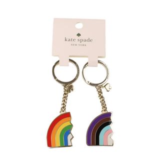 ケイトスペードニューヨーク(kate spade new york)のケイトスペード kate spade ペアキーチェーン　レインボー　虹(キーホルダー)