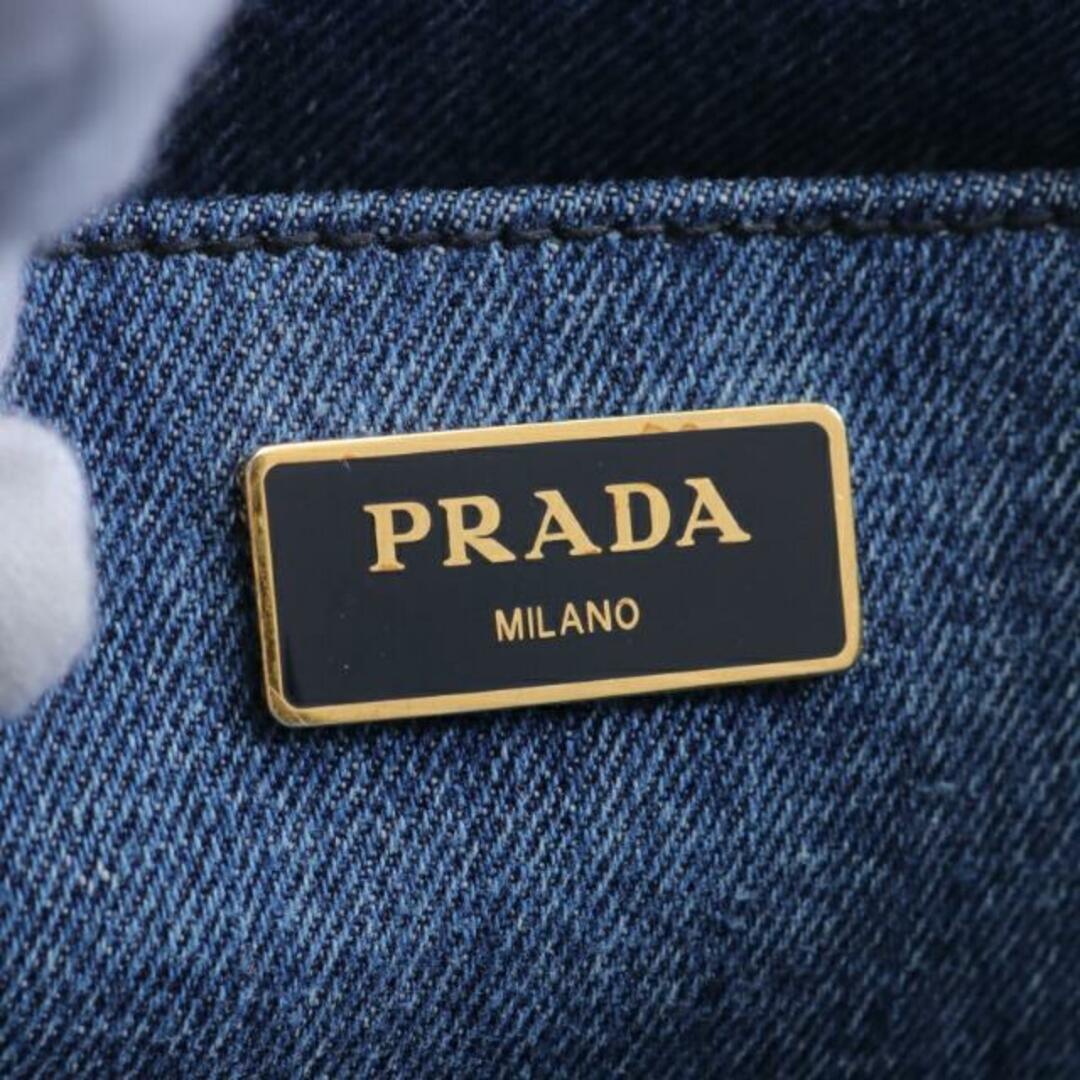 PRADA(プラダ)のCANAPA DENIM ハンドバッグ トートバッグ デニム インディゴブルー 2WAY レディースのバッグ(トートバッグ)の商品写真