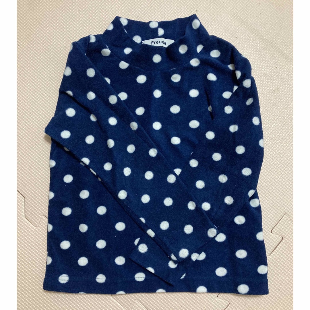 UNIQLO(ユニクロ)のフリースリブハイネックロングT  キッズ/ベビー/マタニティのキッズ服女の子用(90cm~)(Tシャツ/カットソー)の商品写真
