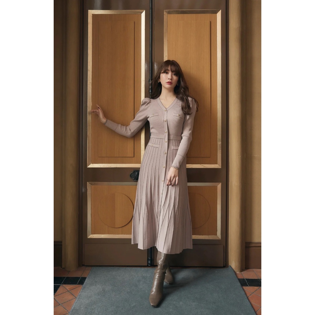 Her lip to(ハーリップトゥ)のSuite Room Knit Long Dress レディースのワンピース(ロングワンピース/マキシワンピース)の商品写真