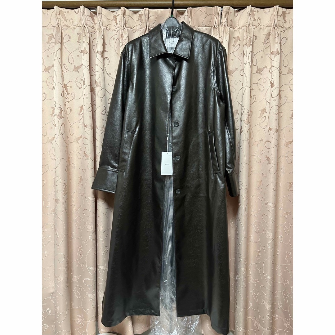 Ameri VINTAGE(アメリヴィンテージ)の新品＊Ameri CRASH FAKE LEATHER COAT レディースのジャケット/アウター(ロングコート)の商品写真