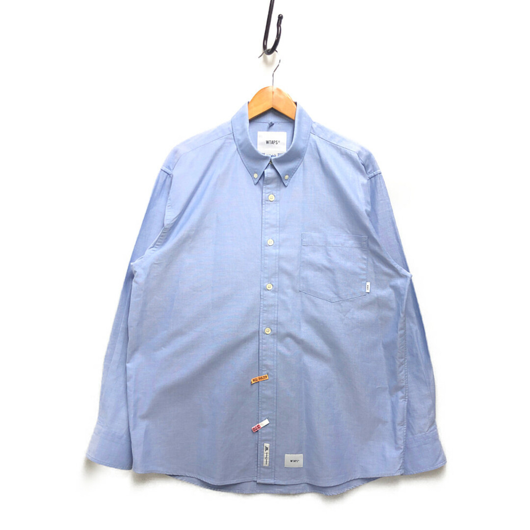 W)taps(ダブルタップス)のWTAPS ダブルタップス 20SS BD LS 01 SHIRT COTTON OXFORD THOMAS MASON オックスフォード シャツ 青 サイズ4 正規品 / 32751 メンズのトップス(シャツ)の商品写真