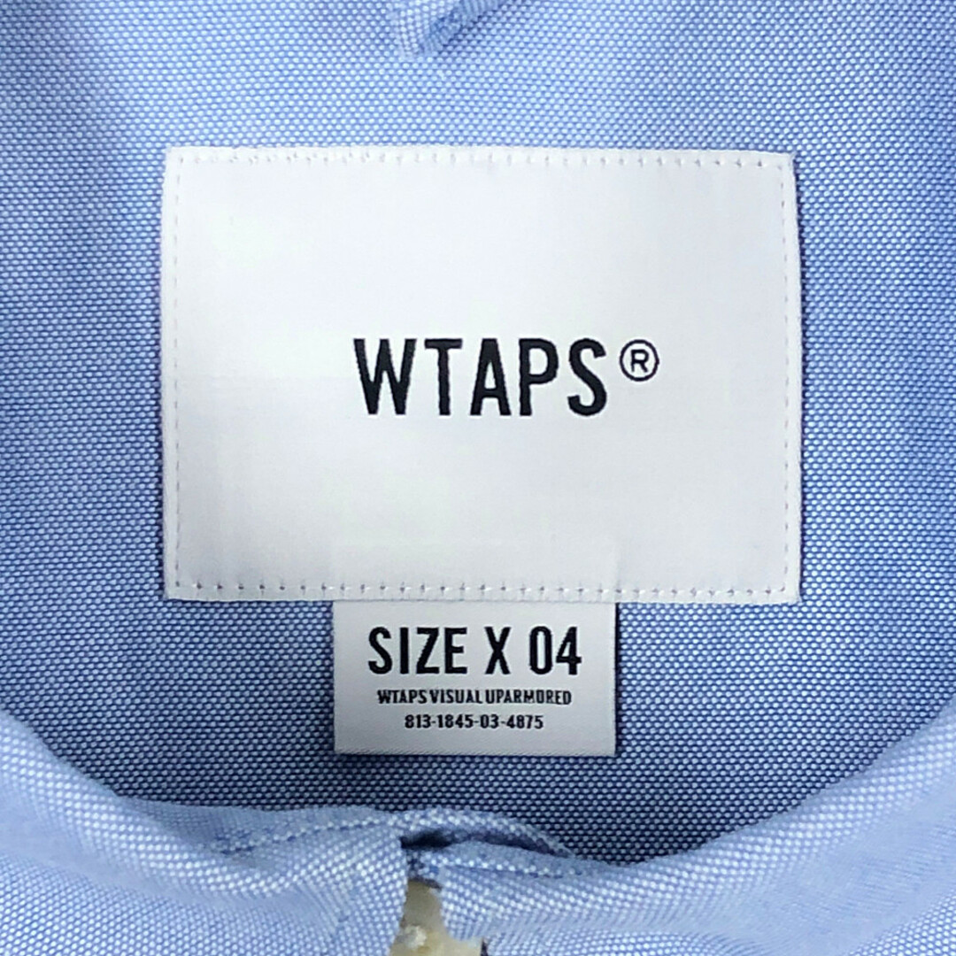 W)taps(ダブルタップス)のWTAPS ダブルタップス 20SS BD LS 01 SHIRT COTTON OXFORD THOMAS MASON オックスフォード シャツ 青 サイズ4 正規品 / 32751 メンズのトップス(シャツ)の商品写真