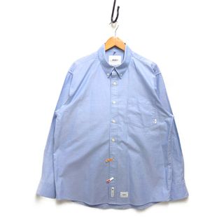 ダブルタップス(W)taps)のWTAPS ダブルタップス 20SS BD LS 01 SHIRT COTTON OXFORD THOMAS MASON オックスフォード シャツ 青 サイズ4 正規品 / 32751(シャツ)