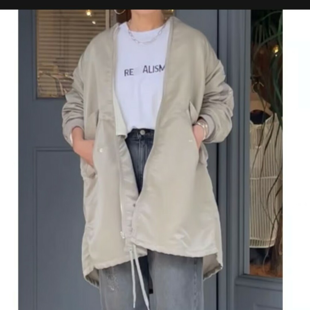 Anna Kerry(アンナケリー)の新品　カフネ　ボア　ドッキング　リバーシブルMA1 レディースのジャケット/アウター(ブルゾン)の商品写真