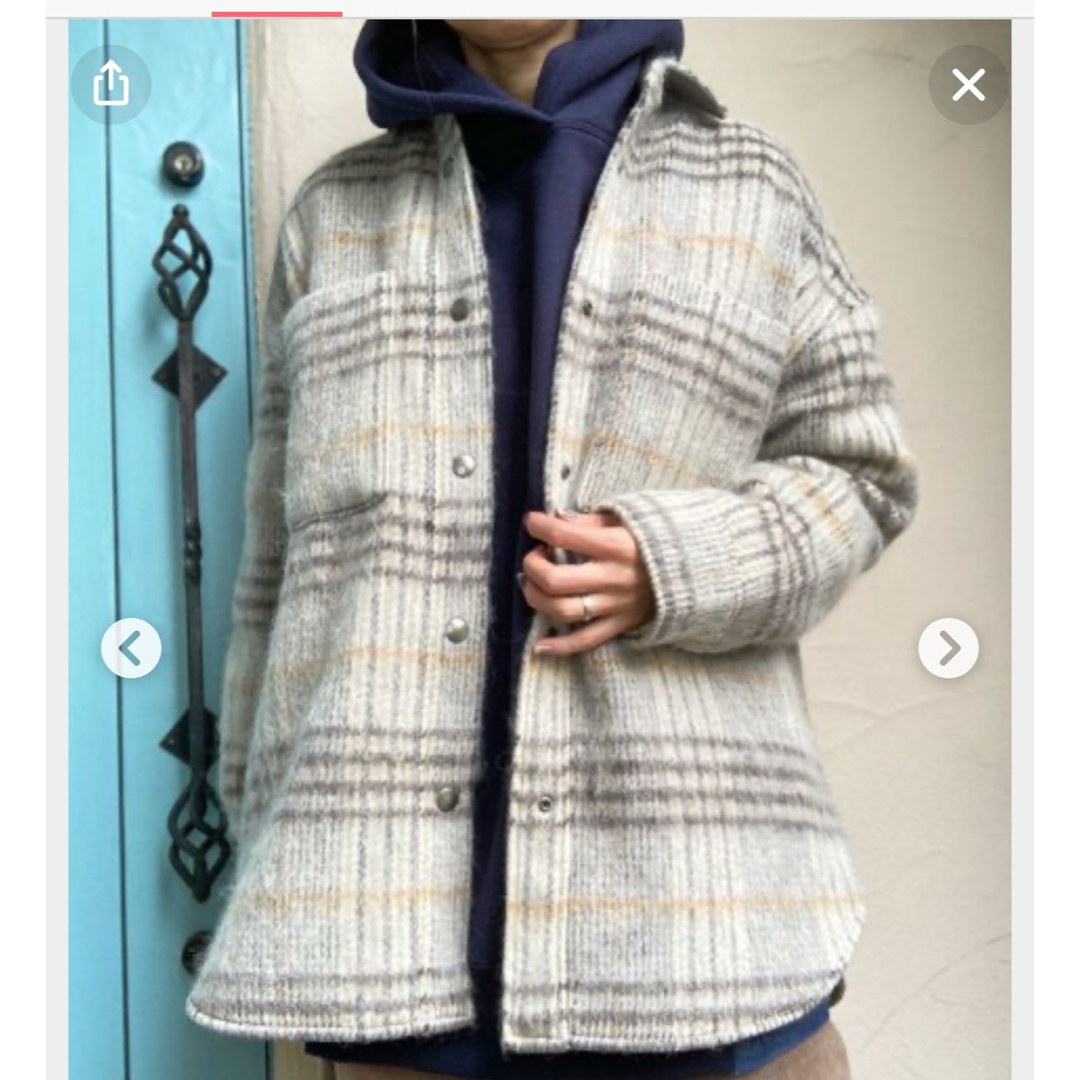 MICA&DEAL(マイカアンドディール)のシャギーチェックCPOジャケットコート レディースのジャケット/アウター(その他)の商品写真