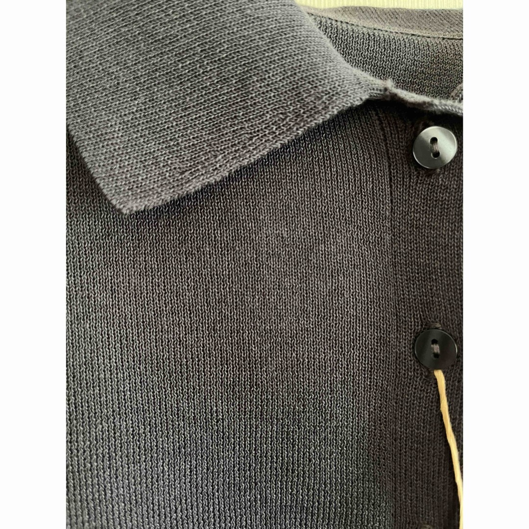 MUJI (無印良品)(ムジルシリョウヒン)の無印　ＵＶカットリブ編み五分袖ポロセーター　L レディースのトップス(ポロシャツ)の商品写真