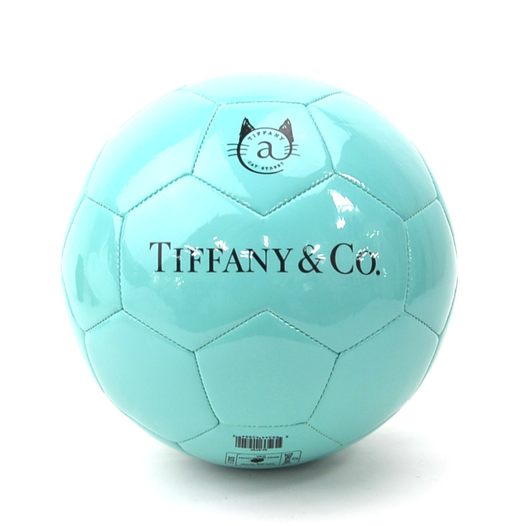 素材ティファニー TIFFANY&Co. ×スポルディング  サッカーボール 原宿キャットストリート店限定 PVC ブルー ユニセックス 送料無料 55562k