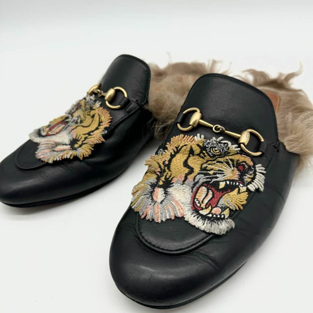 Gucci - 【美品✨】GUCCI プリンスタウン ファー サンダル タイガー