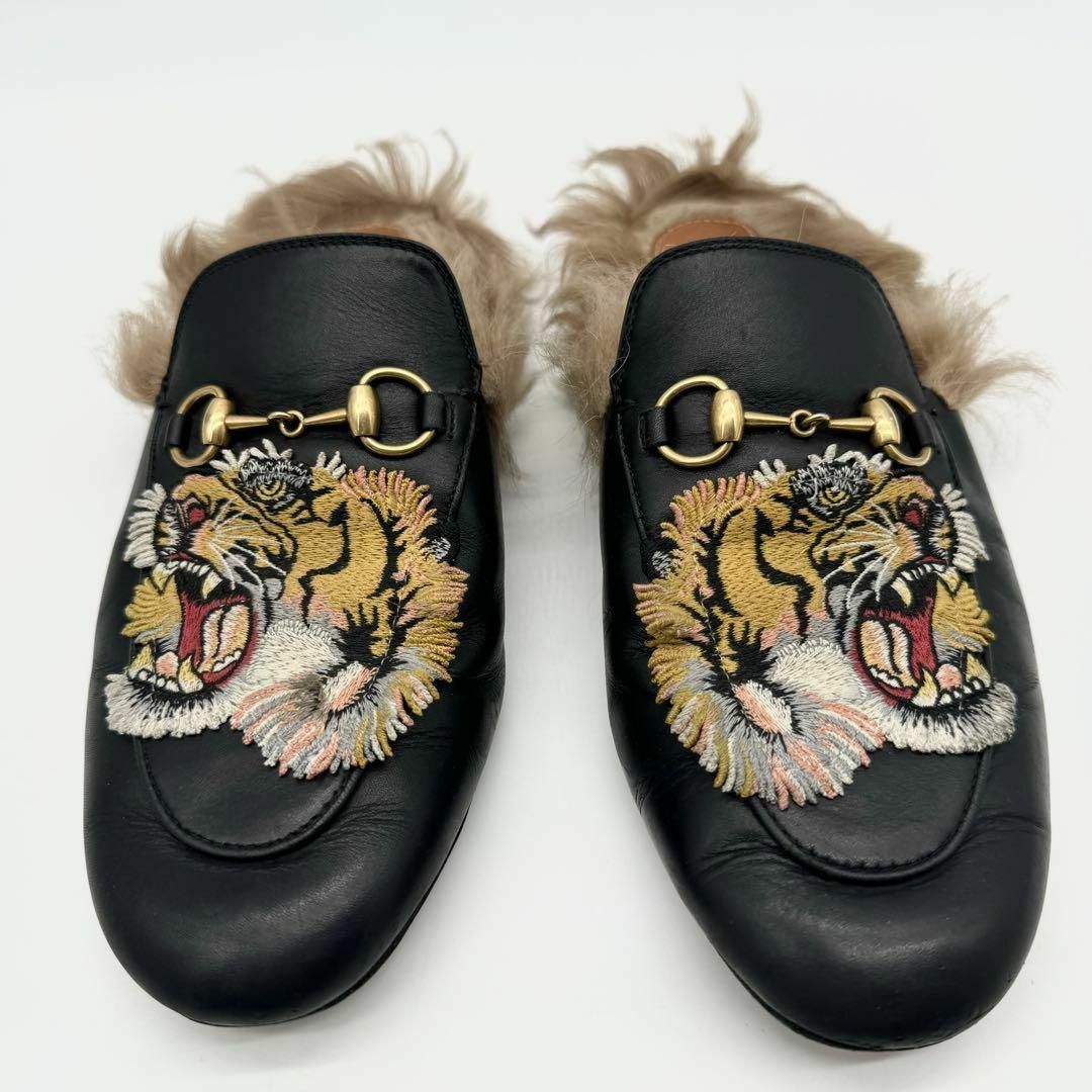 Gucci - 【美品✨】GUCCI プリンスタウン ファー サンダル タイガー