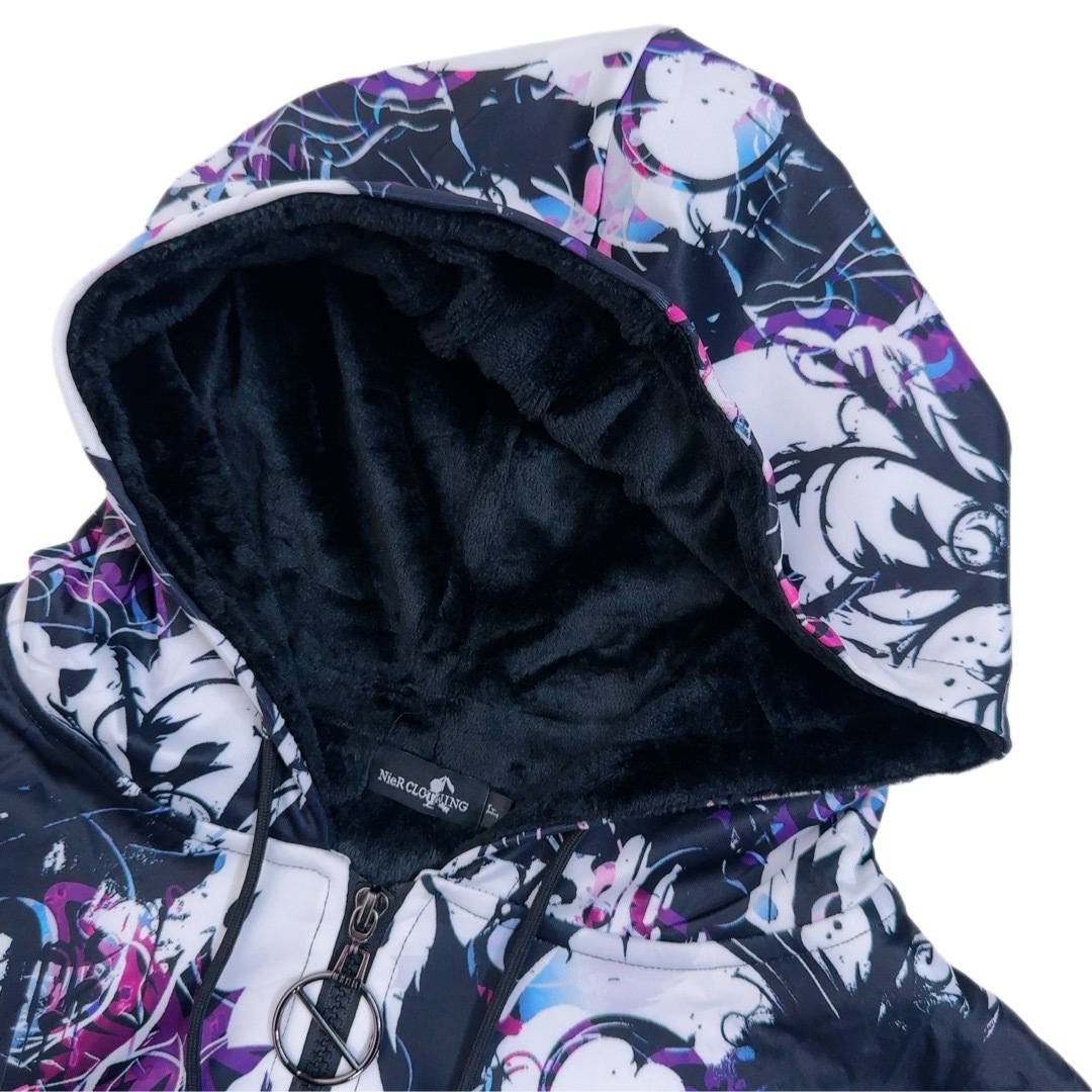 NieR Clothing - NieR clothing 内側超ふわもこ総柄ジップ NieR Clothing - NieR clothing 内側超ふわもこ総柄ジップ