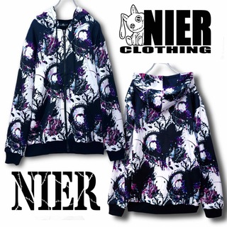 ニーアクロージング(NieR Clothing)のNieR clothing 内側超ふわもこ総柄ジップパーカー(パーカー)