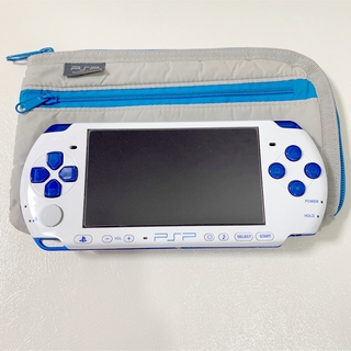 プレイステーションポータブル(PlayStation Portable)のPSP 3000 ホワイト ブルー 本体 PSPJ-30018 ソニー 白 青(携帯用ゲーム機本体)