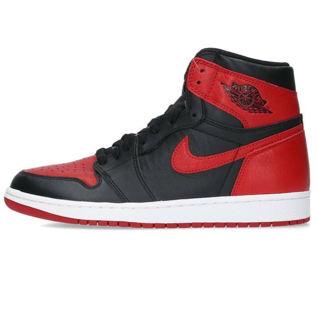 NIKE(ナイキ)のナイキ  AIR JORDAN 1 RETRO HIGH OG BANNED 555088-001 エアジョーダン1レトロハイオージーバンドスニーカー メンズ 27.5cm メンズの靴/シューズ(スニーカー)の商品写真