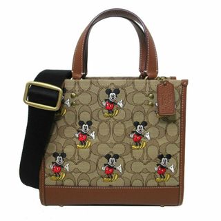 コーチ(COACH)の【新品】コーチ バッグ ハンドバッグ COACH X DISNEY コーチ×ディズニー シグネチャー ジャカード ミッキー プリント デンプシー トート 22 2WAY 斜め掛け CM199 B4R3U(カーキ×レッドウッドマルチ)コラボ商品 アウトレット レディース(ハンドバッグ)