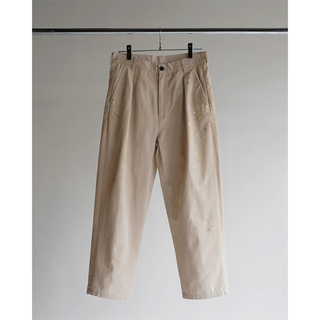 23AW Ancellm PAINT CHINO TROUSERS(BEIGE)