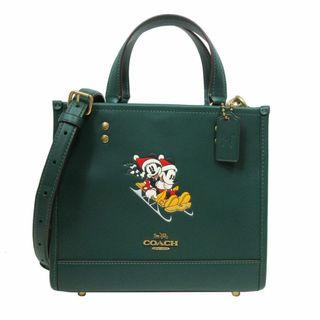 コーチ(COACH)の【新品】コーチ バッグ ハンドバッグ COACH X DISNEY ミッキー コーチ × ディズニー スレッド モチーフ デンプシー トート 22 2WAY 斜め掛け CM844 B4UPR(ダークパインマルチ)コラボ商品 アウトレット レディース (ハンドバッグ)