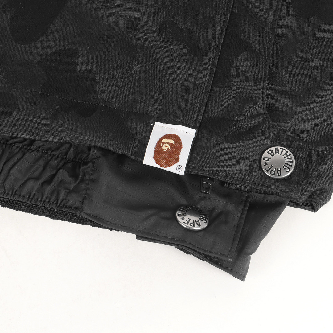 A BATHING APE(アベイシングエイプ)の美品 A BATHING APE ア ベイシング エイプ パンツ サイズ:L 00s GORE-TEX ジャガードカモ 猿迷彩 スノボパンツ ブラック 黒 00年代 アーカイブ ボトムス ズボン【メンズ】【中古】 メンズのパンツ(その他)の商品写真