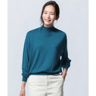 ニジュウサンク(23区)の★23区★美品★ ＣＡＳＨＭＥＲＥ　ＳＩＬＫ　ハイネックニット 大きいサイズ44(ニット/セーター)