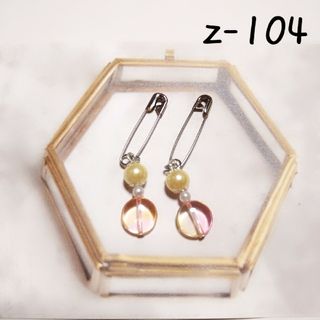 ♥z-104  Handmade　ゼッケンピン　バイカラーピンク(卓球)