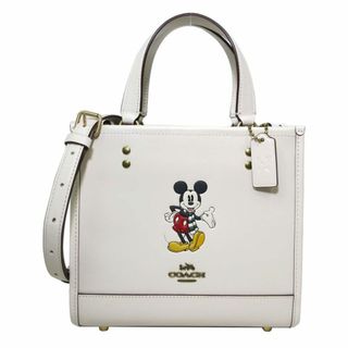 コーチ(COACH)の【新品】コーチ バッグ ハンドバッグ COACH X DISNEY ミッキー コーチ × ディズニー デンプシー トート 22 2WAY 斜め掛け CM843 B4CAH(チョーク×マルチカラー)コラボ商品 アウトレット レディース(トートバッグ)