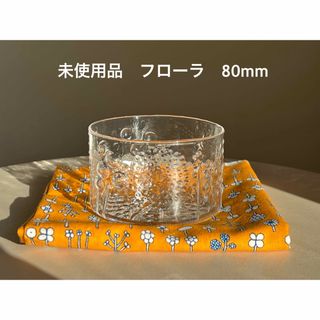 イッタラ(iittala)の未使用品 復刻版 フローラ ボウル 80mm クリア 布付き スコープ(食器)