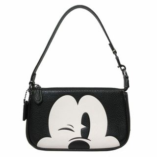 コーチ(COACH)の【新品】コーチ バッグ ハンドバッグ COACH X DISNEY コーチ × ディズニー ミッキー ウィンク ノリータ 19 ハンドル付ポーチ CN506 QB/M2(ブラック×マルチカラー) コラボ商品 アウトレット レディース(ハンドバッグ)