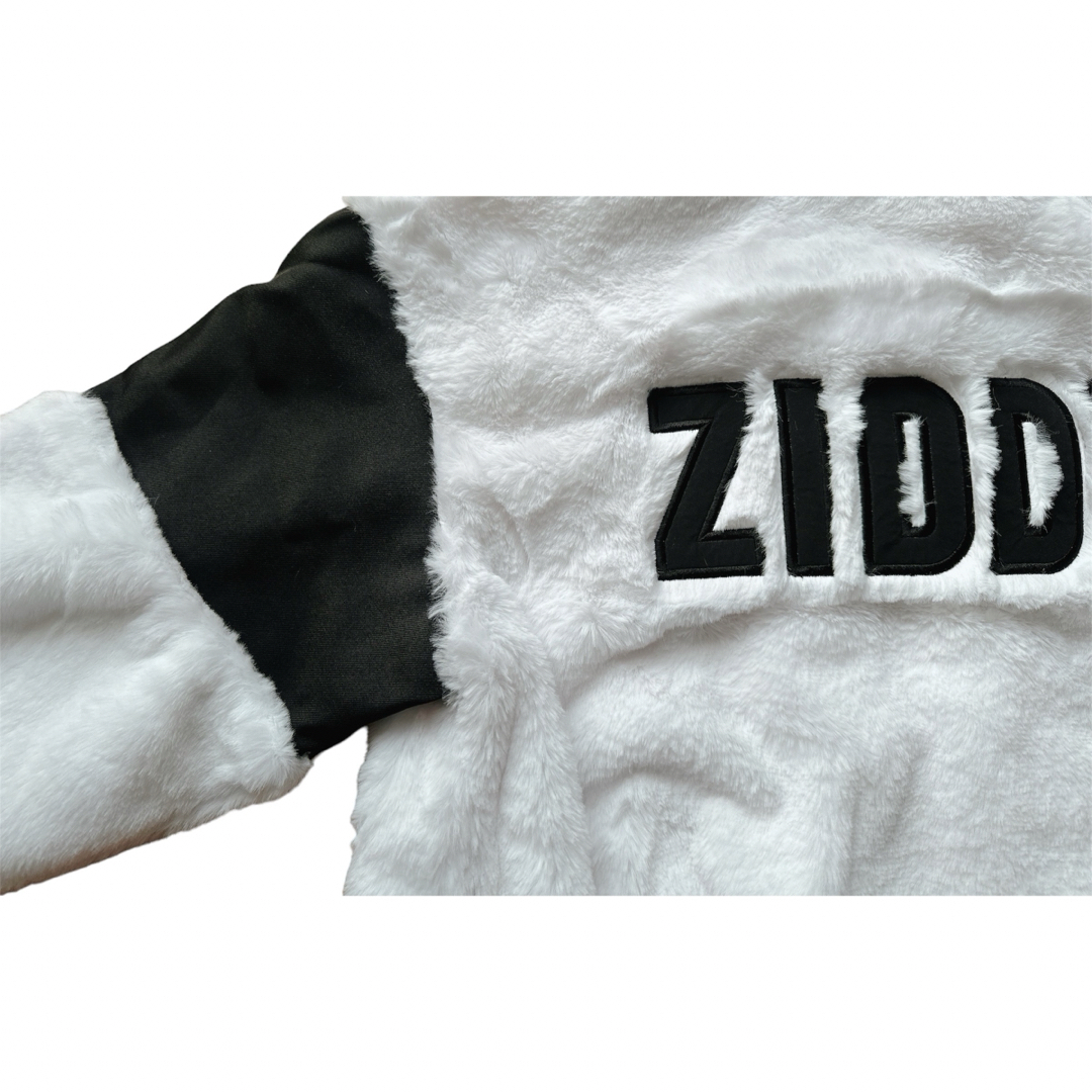 ZIDDY(ジディー)の最終価格 ZIDDY ジディ バックロゴ 袖切り替えファーブルゾン 150cm白 キッズ/ベビー/マタニティのキッズ服女の子用(90cm~)(ジャケット/上着)の商品写真