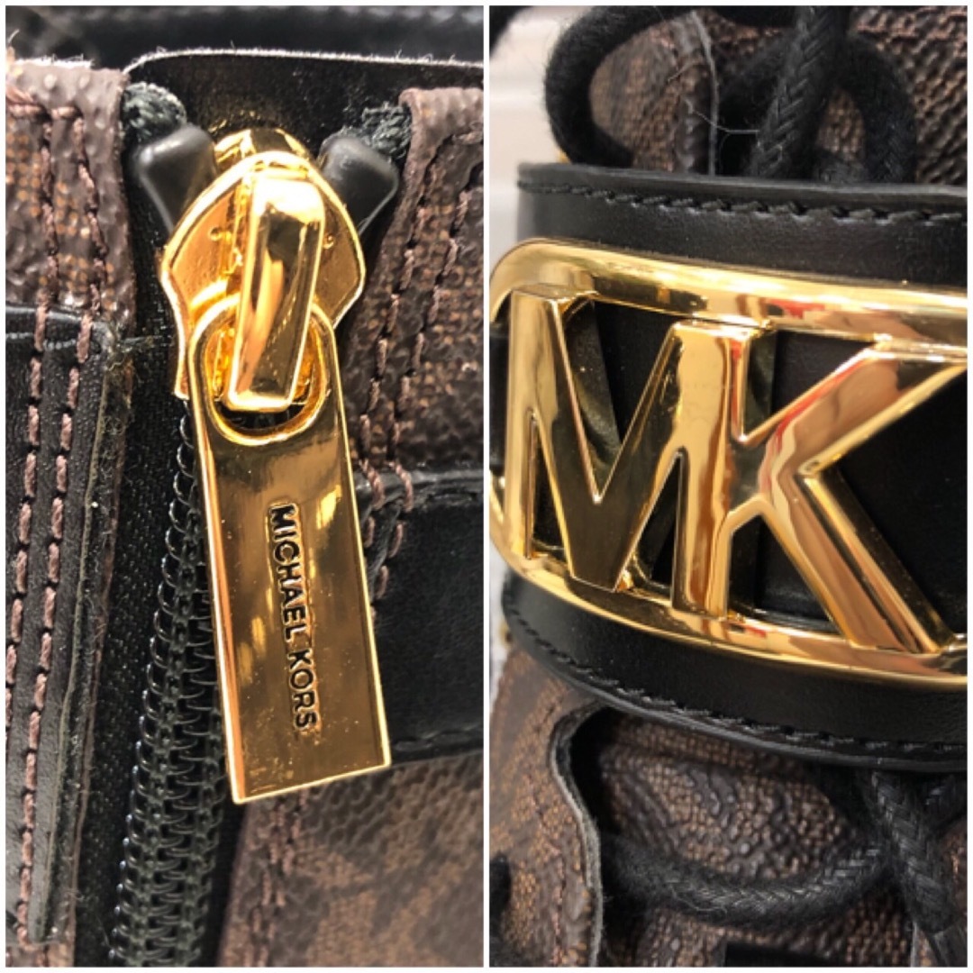 Michael Kors(マイケルコース)の◇オシャレ⭐︎マイケルコース MKロゴ ショートブーツ レザー ブラウンスタッズ レディースの靴/シューズ(ブーツ)の商品写真