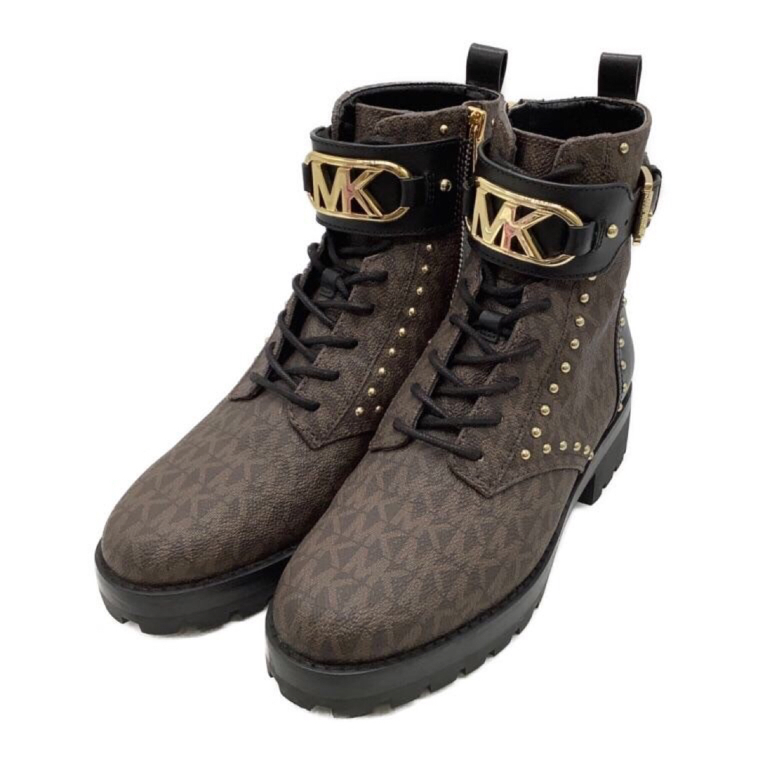 Michael Kors(マイケルコース)の◇オシャレ⭐︎マイケルコース MKロゴ ショートブーツ レザー ブラウンスタッズ レディースの靴/シューズ(ブーツ)の商品写真