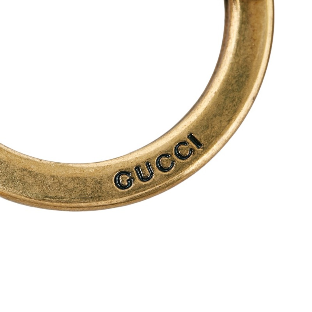 Gucci(グッチ)のグッチ ヴィンテージラベルモチーフ キーホルダー キーリング バッグチャーム 495420 メタル メンズ GUCCI 【219-28800】 レディースのファッション小物(キーホルダー)の商品写真