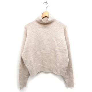 ザラ(ZARA)のザラ ZARA タートルネック ニット セーター 長袖 ウール混 S ベージュ(ニット/セーター)