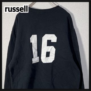 ラッセルアスレティック(Russell Athletic)の【ラッセルアスレチック】スウェット黒　マスタング　カレッジロゴ　ソフトボール96(パーカー)