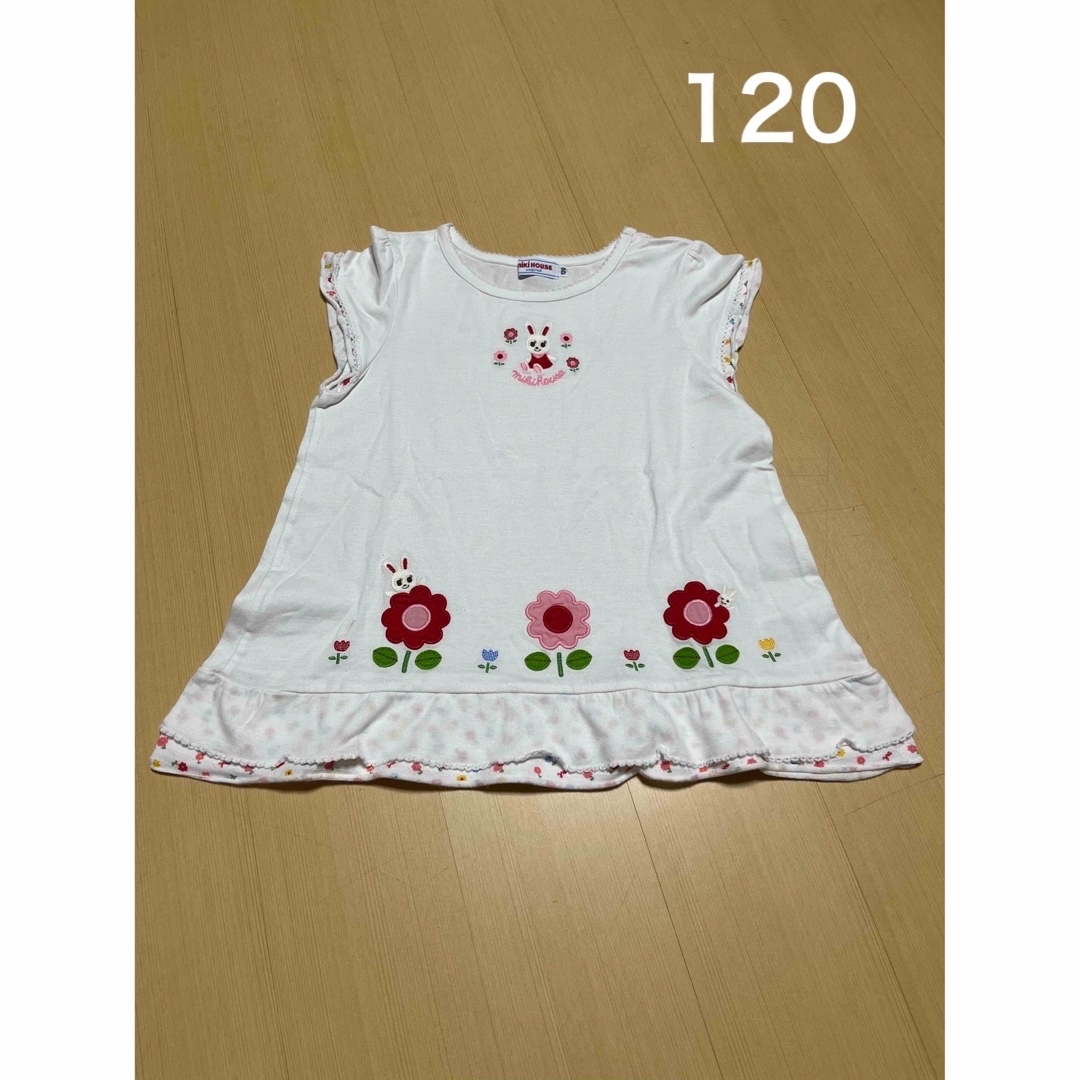 mikihouse(ミキハウス)のmiki house ミキハウス トップス チュニック 120 キッズ/ベビー/マタニティのキッズ服女の子用(90cm~)(Tシャツ/カットソー)の商品写真