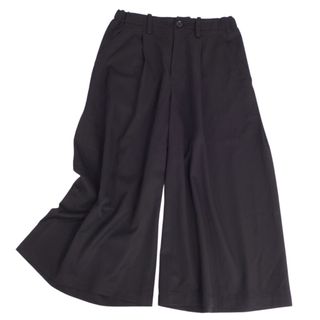 ワイズ(Y's)の美品 ワイズ Y's Yohji Yamamoto パンツ ワイドパンツ ロングパンツ ウールギャバジン ボトムス レディース YY-P26-122 1(S相当) ブラック(その他)