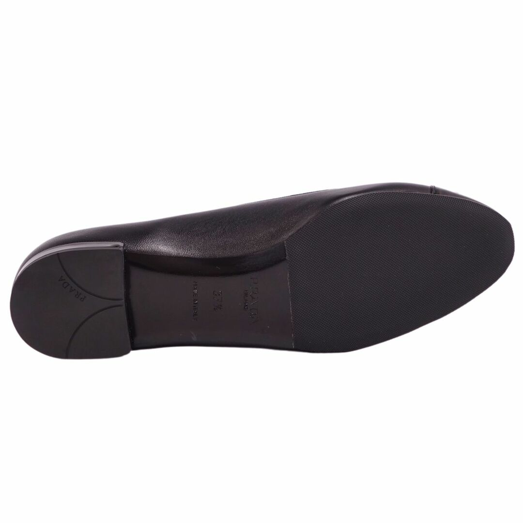 PRADA(プラダ)の未使用 プラダ PRADA パンプス フラットパンプス キャップトゥ ロゴ カーフレザー シューズ レディース 37.5(24.5cm相当) ブラック レディースの靴/シューズ(ハイヒール/パンプス)の商品写真