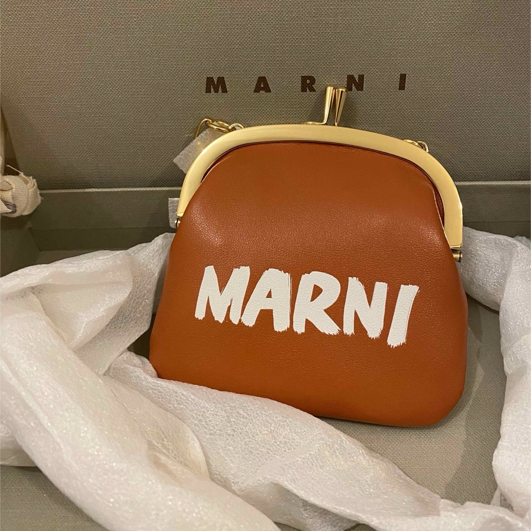 Marni - マルニ MARNI ショルダーバッグ がま口 ロゴ ポシェット