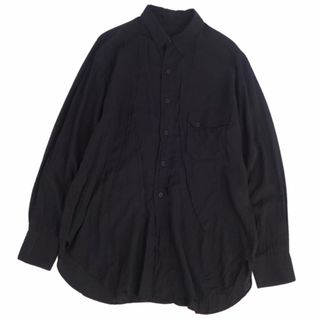 ヨウジヤマモト(Yohji Yamamoto)の美品 ヨウジヤマモト Yohji Yamamoto POUR HOMME シャツ ロングスリーブ 無地 HG-B11-200 トップス メンズ 3(L相当) ブラック(シャツ)