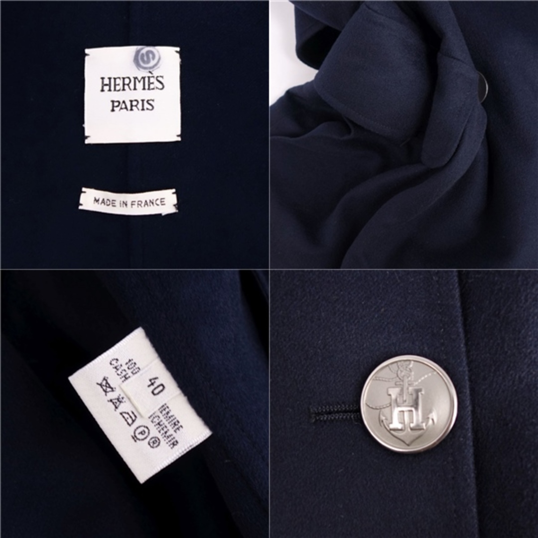 HERMES - 極美品 エルメス HERMES コート ダブルブレスト HERMES - 極美品 エルメス HERMES コート ダブルブレスト